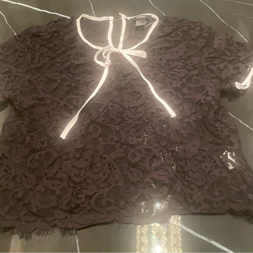 Black Lace Women Top